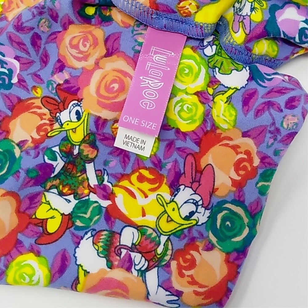 LuLaRoe OS Leggings Disney Daisy Duck UNICORN LLR - Picture 3 of 6